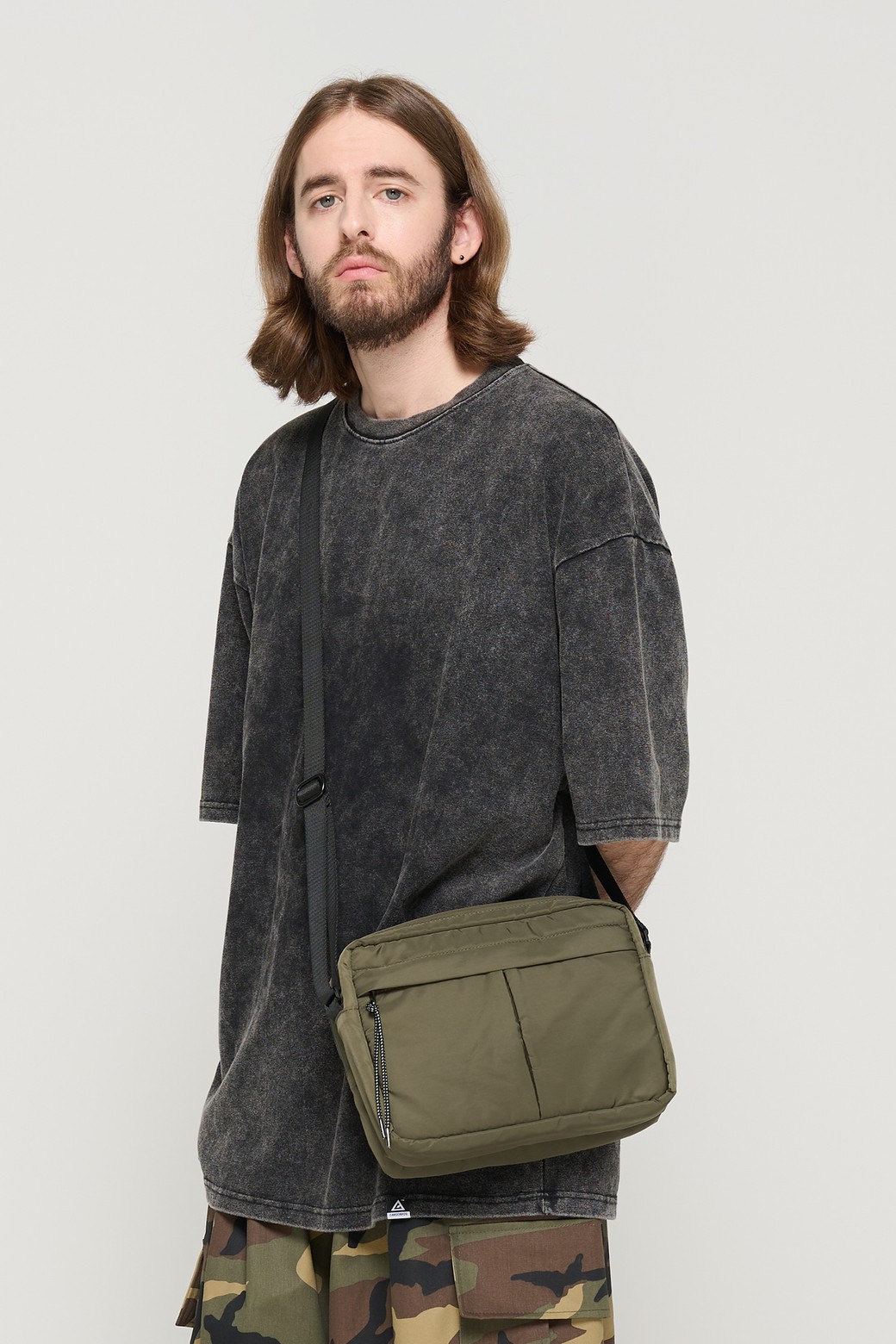 CARGOBROS - 숄더/크로스백 - CB TRAVEL LINE TWO POCKET CROSS BAG (KHAKI)