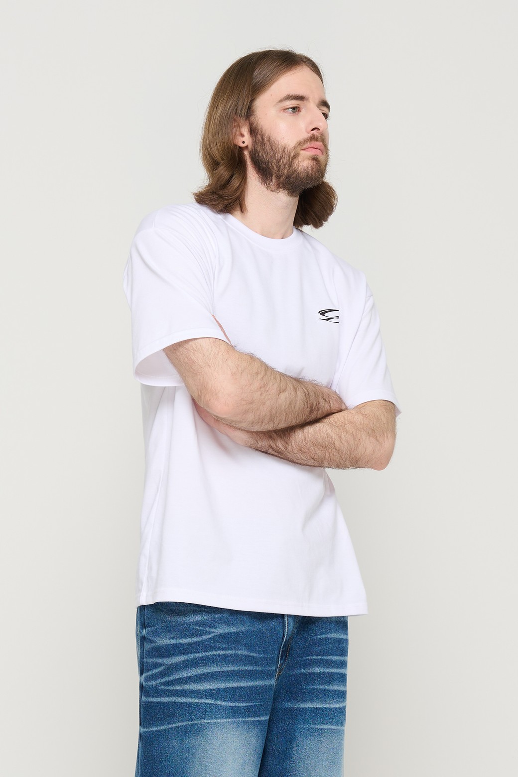CARGOBROS - 반팔티셔츠 - CIRCLE SMALL LOGO OVER SHORT SLEEVE T-SHIRT (WHITE)