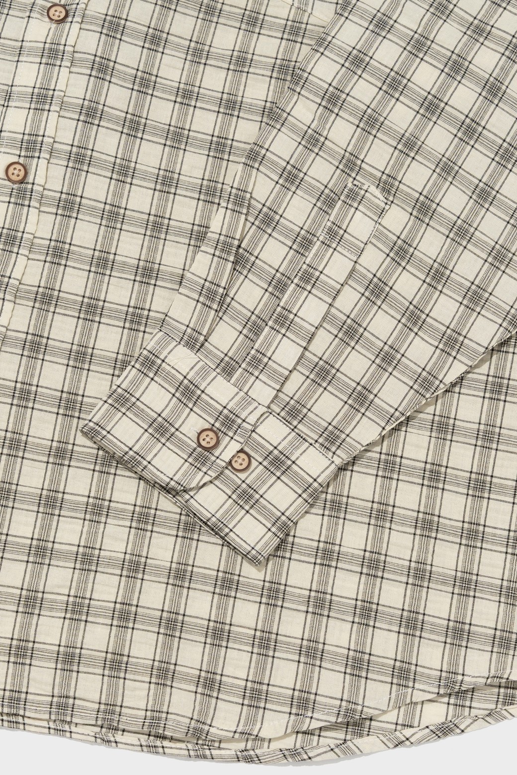 CARGOBROS - 긴팔셔츠 - VINTAGE CORE OVERSIZED CHECK SHIRT (IVORY)