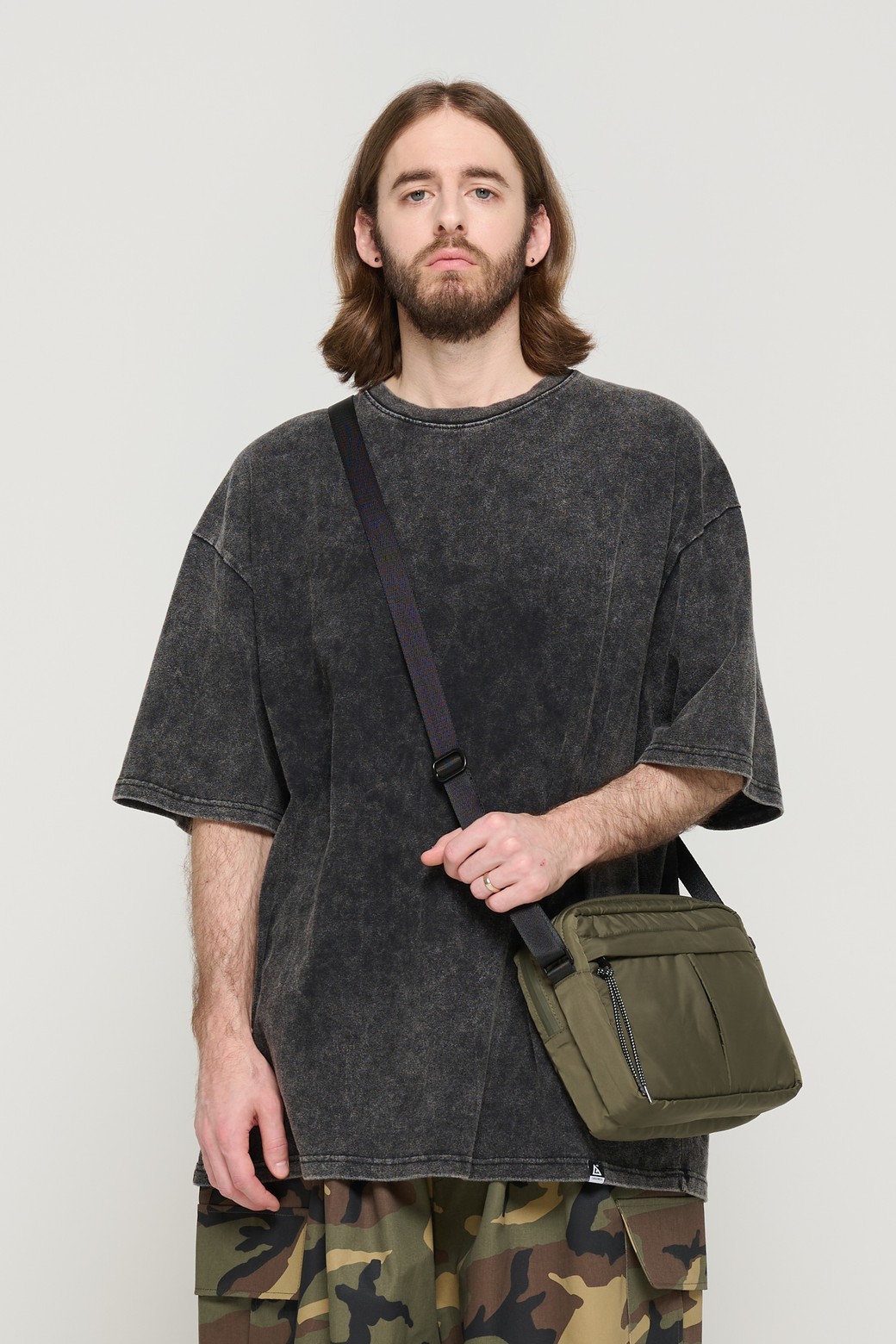 CARGOBROS - 숄더/크로스백 - CB TRAVEL LINE TWO POCKET CROSS BAG (KHAKI)