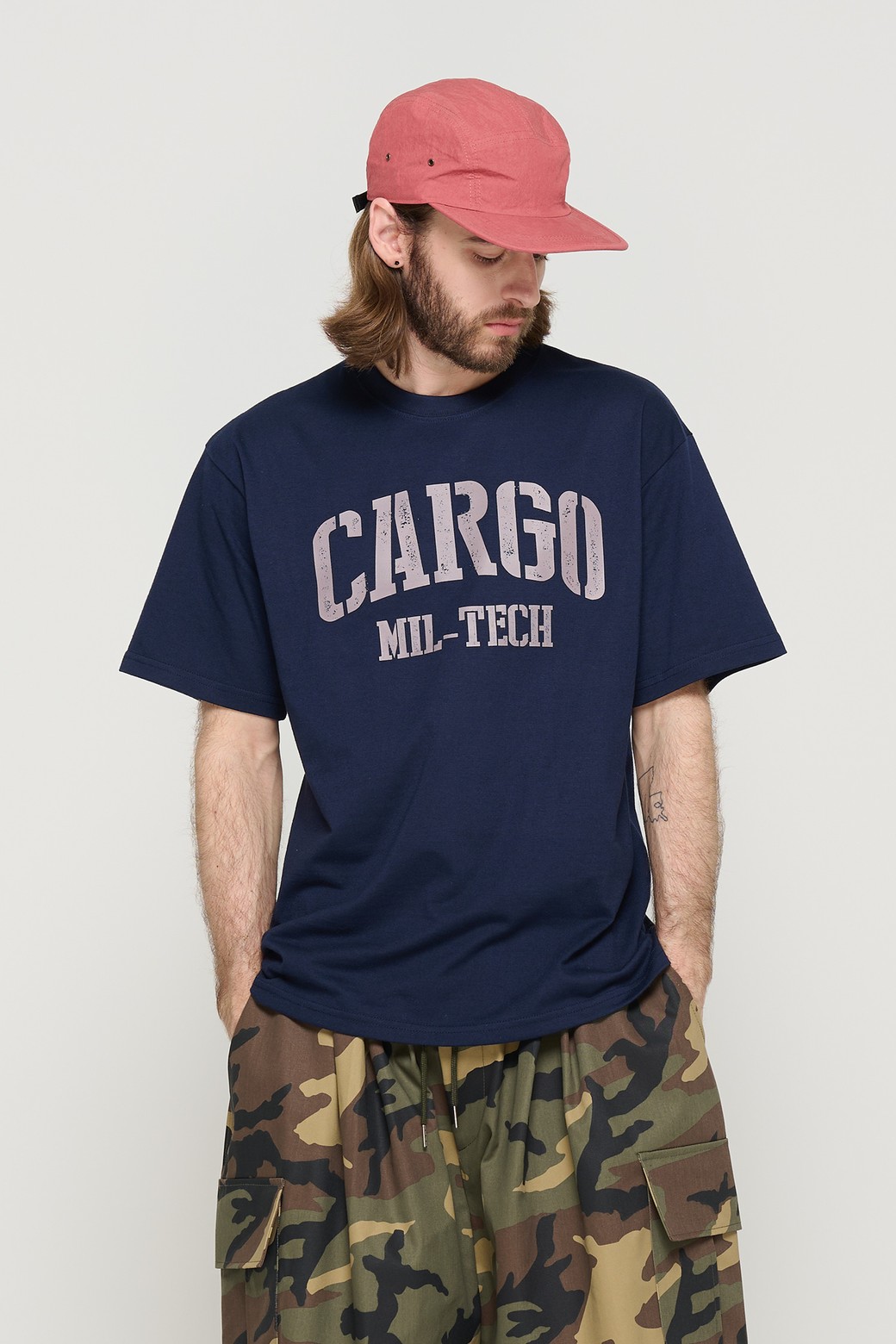 CARGOBROS - 반팔티셔츠 - TECH WIND OVER SHORT SLEEVE T-SHIRT (NAVY)