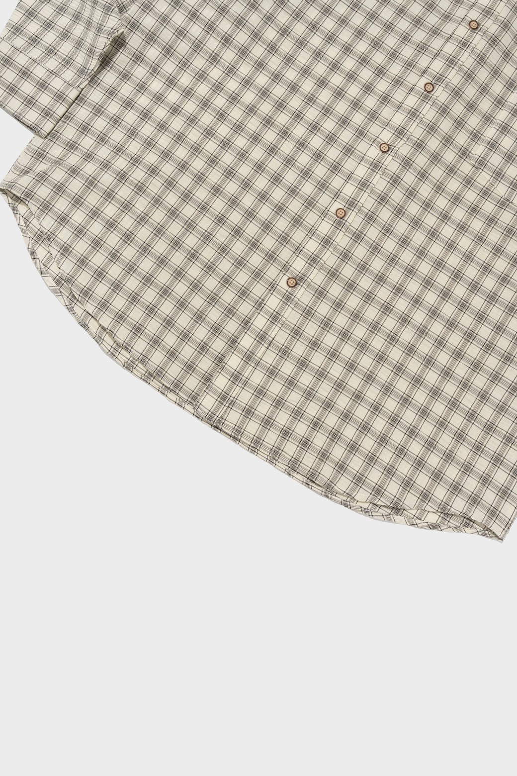 CARGOBROS - 긴팔셔츠 - VINTAGE CORE OVERSIZED CHECK SHIRT (IVORY)