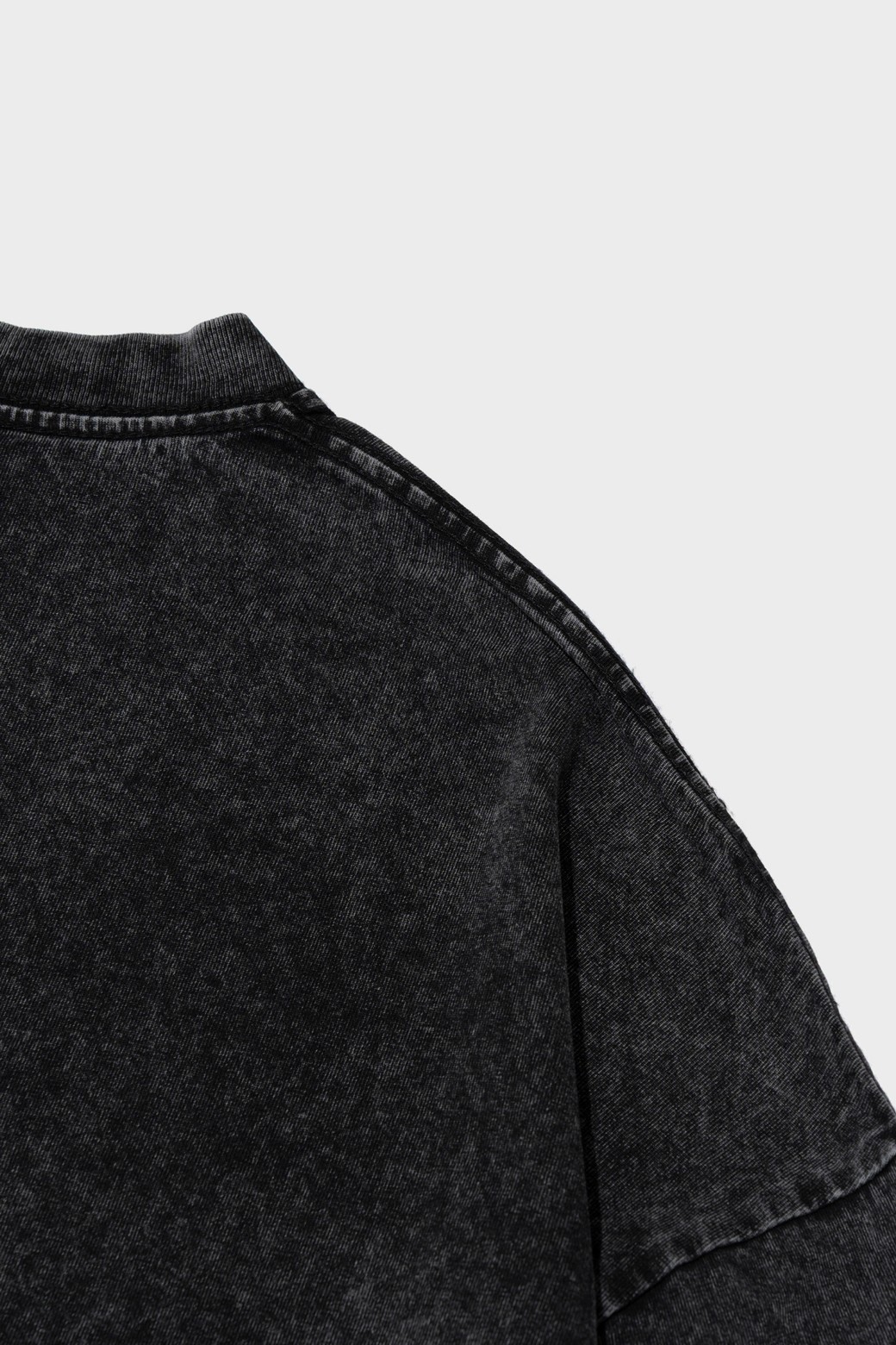 CARGOBROS - 긴팔티셔츠 - PIGMENT WASHED LONG SLEEVE T-SHIRT (CHARCOAL)