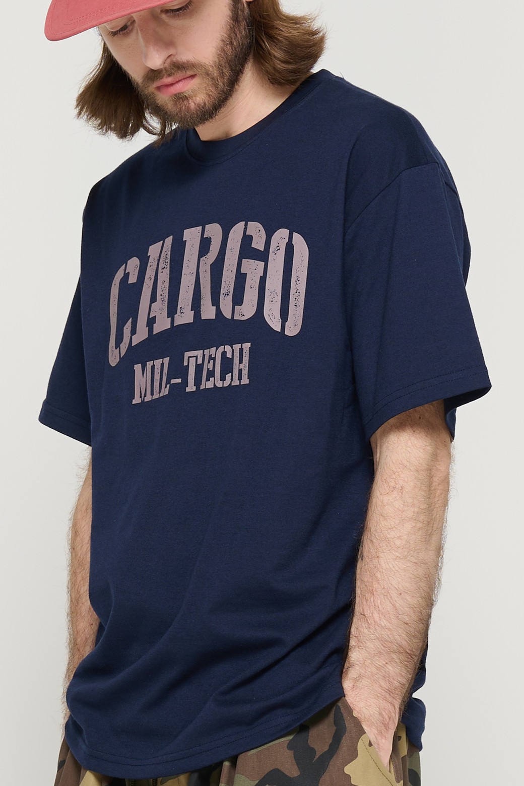 CARGOBROS - 반팔티셔츠 - TECH WIND OVER SHORT SLEEVE T-SHIRT (NAVY)