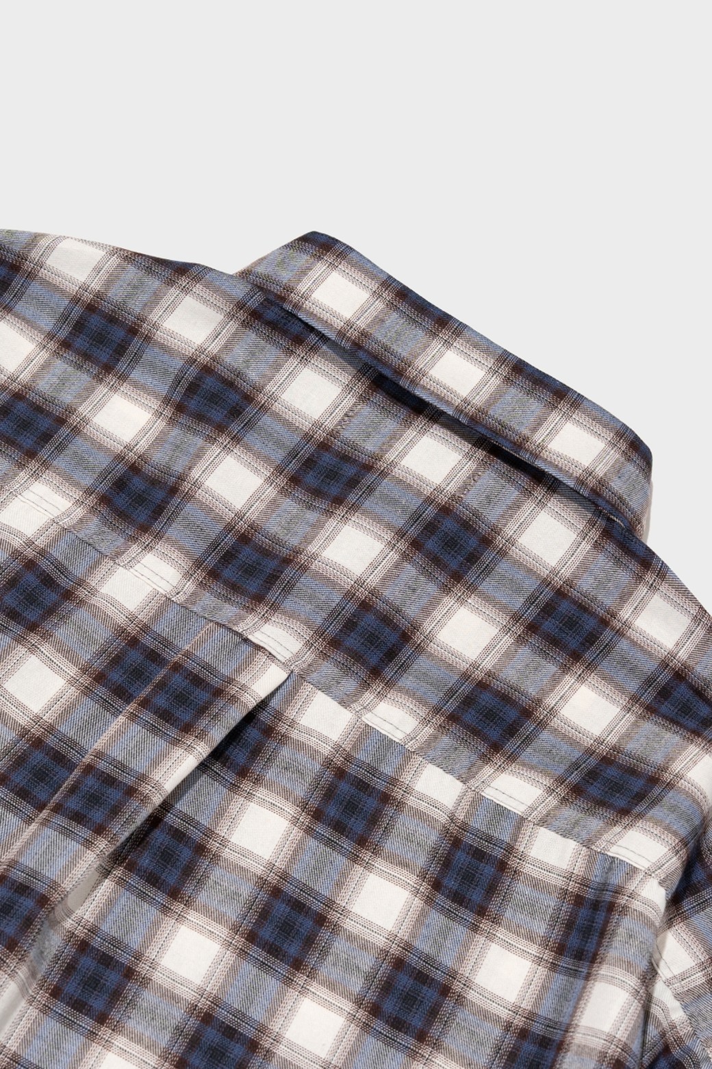 CARGOBROS - 긴팔셔츠 - VINTAGE POCKET OVERSIZED CHECK SHIRT (NAVY)