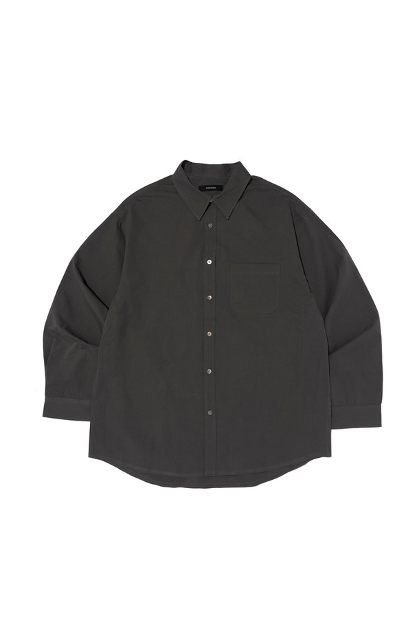 CARGOBROS - 긴팔셔츠 - SOLID OXFORD OVERFIT SHIRT (CHARCOAL)