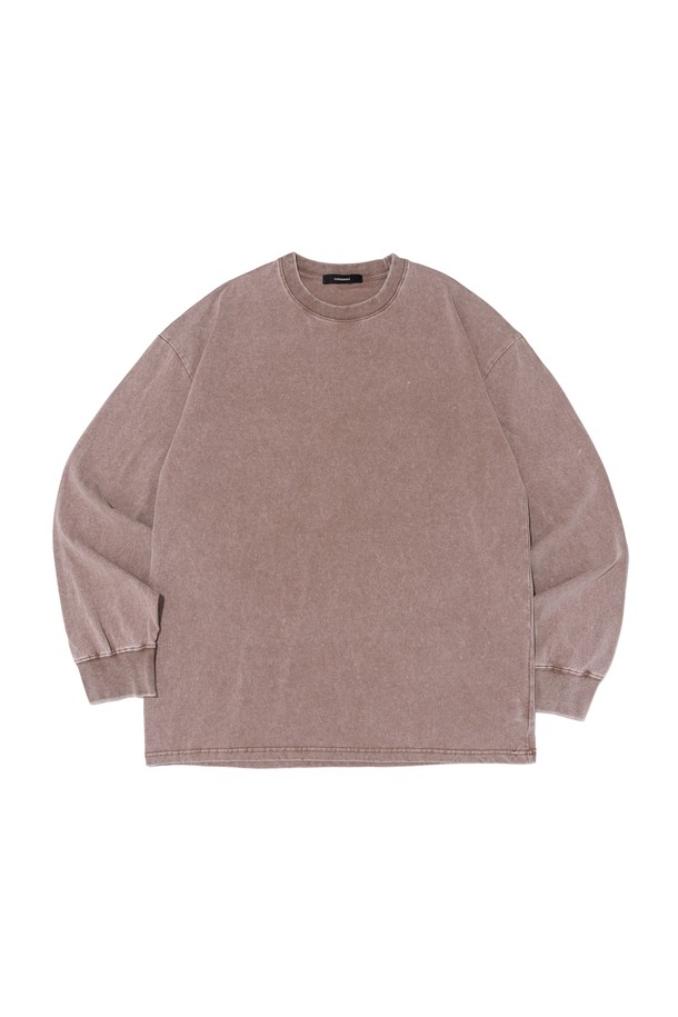 CARGOBROS - 긴팔티셔츠 - PIGMENT WASHED LONG SLEEVE T-SHIRT (BROWN)