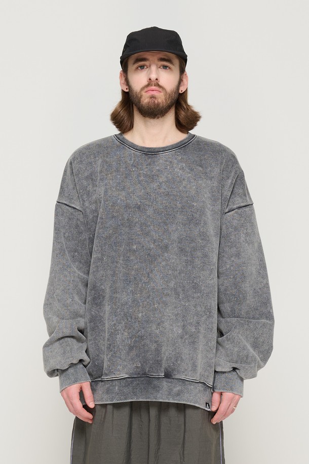 CARGOBROS - 스웨트셔츠 - PIG DYING OVER SWEATSHIRT (CHARCOAL)