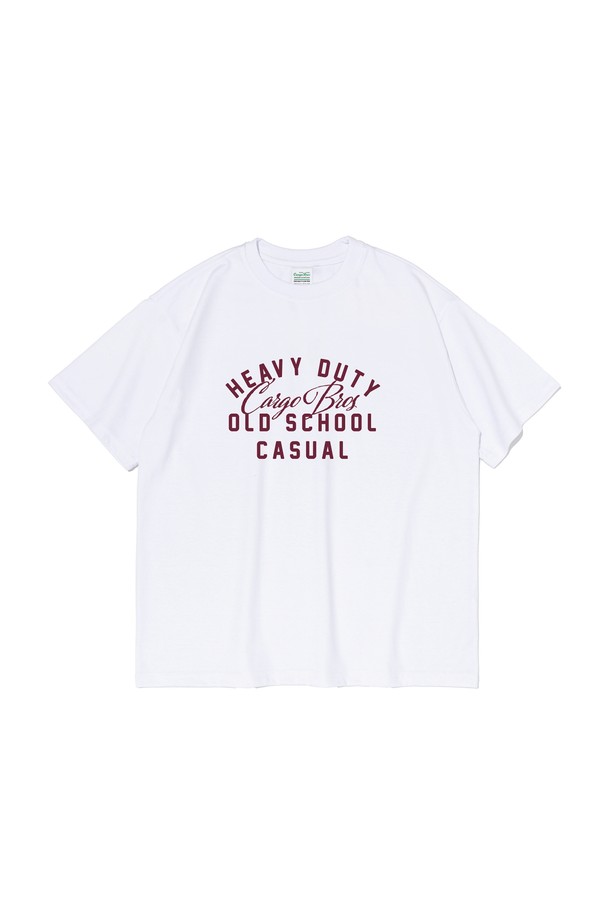 CARGOBROS - 반팔티셔츠 - OLD SCHOOL LOGO OVER SHORT SLEEVE T-SHIRT (WHITE)
