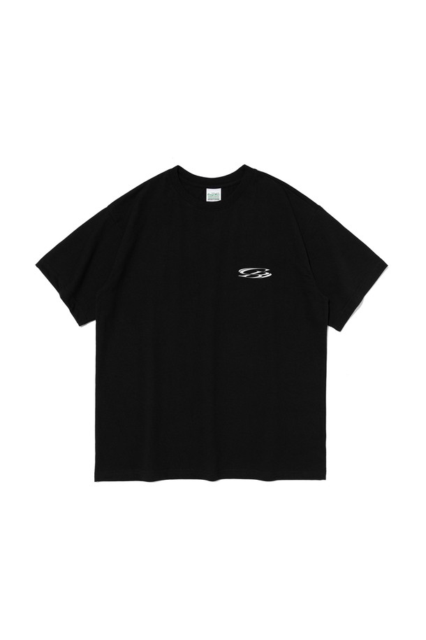 CARGOBROS - 반팔티셔츠 - CIRCLE SMALL LOGO OVER SHORT SLEEVE T-SHIRT (BLACK)