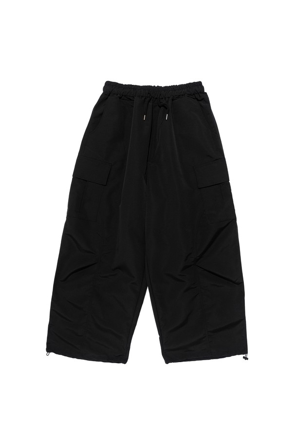 CARGOBROS - 캐주얼팬츠 - HEAVY FLOW NYLON CARGO WIDE PANTS (BLACK)