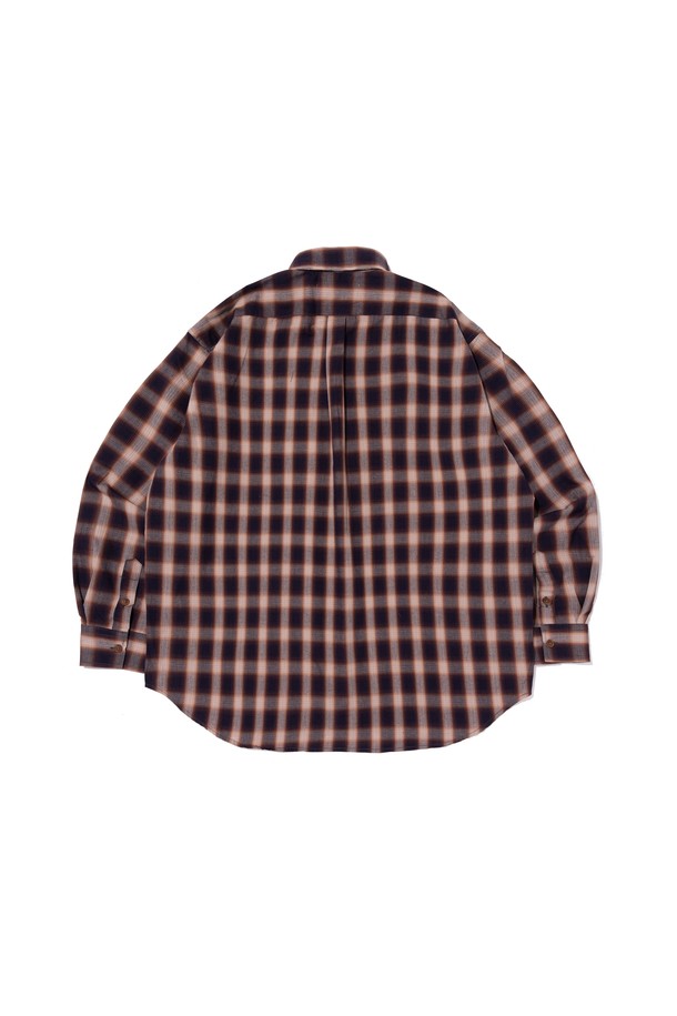 CARGOBROS - 긴팔셔츠 - SEMI-OVER OMBRE CHECK SHIRT (PURPLE)