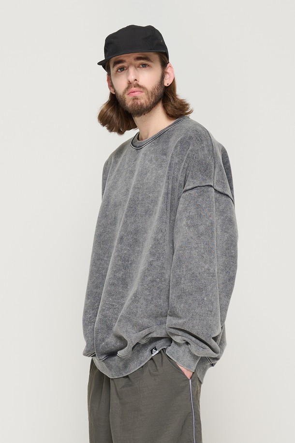 CARGOBROS - 스웨트셔츠 - PIG DYING OVER SWEATSHIRT (CHARCOAL)