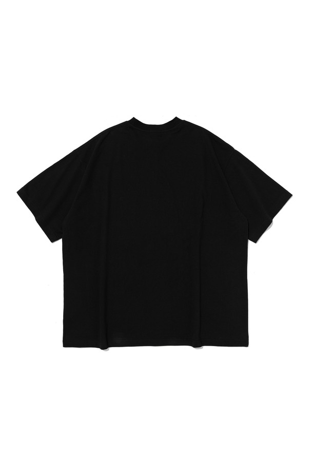 CARGOBROS - 반팔티셔츠 - BINDING OVER BOX SHORT SLEEVE (BLACK)