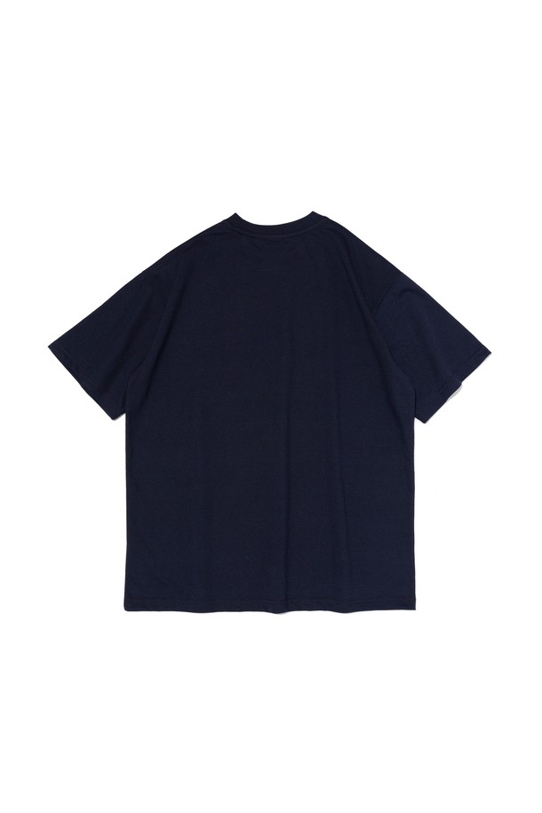 CARGOBROS - 반팔티셔츠 - OLD SCHOOL LOGO OVER SHORT SLEEVE T-SHIRT (NAVY)