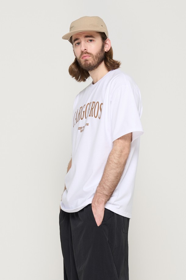 CARGOBROS - 반팔티셔츠 - ARCH LOGO OVER SHORT SLEEVE T-SHIRT (WHITE)