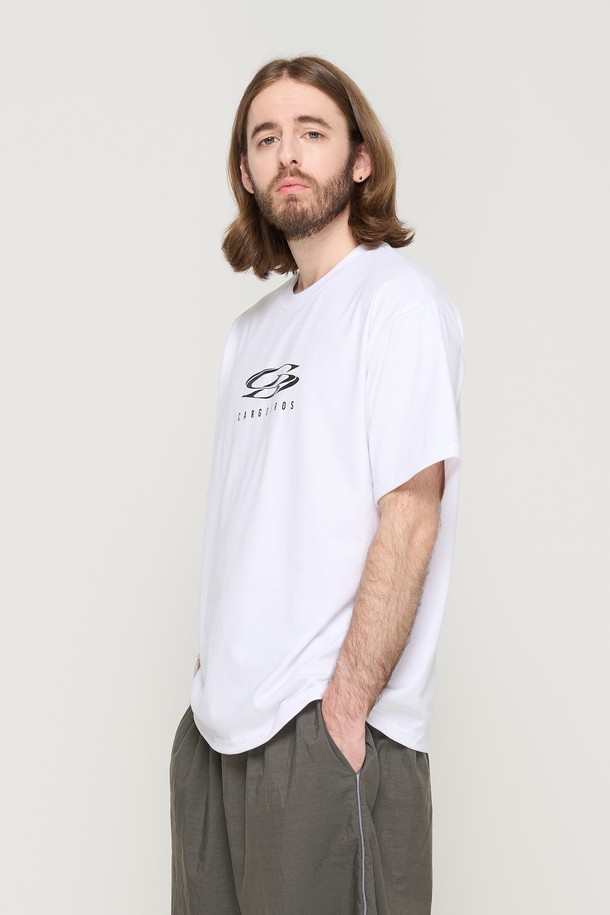 CARGOBROS - 반팔티셔츠 - CIRCLE LOGO OVERSIZED SHORT SLEEVE T-SHIRT (WHITE)