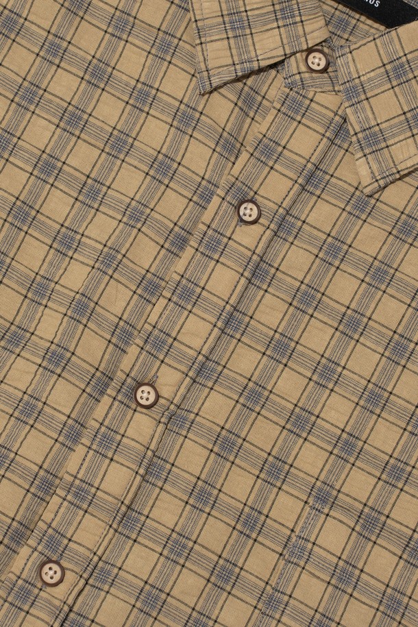CARGOBROS - 긴팔셔츠 - VINTAGE CORE OVERSIZED CHECK SHIRT (MUSTARD)