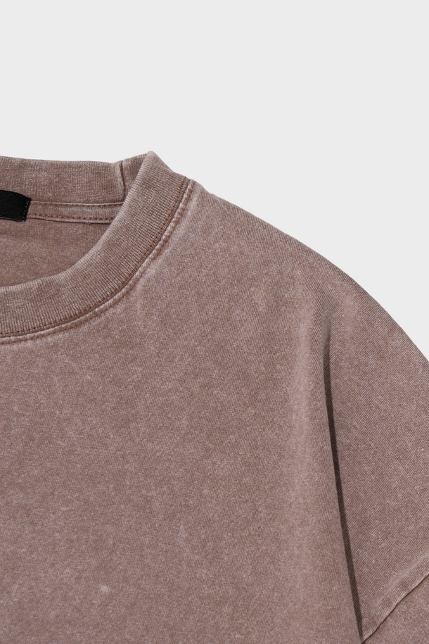CARGOBROS - 긴팔티셔츠 - PIGMENT WASHED LONG SLEEVE T-SHIRT (BROWN)