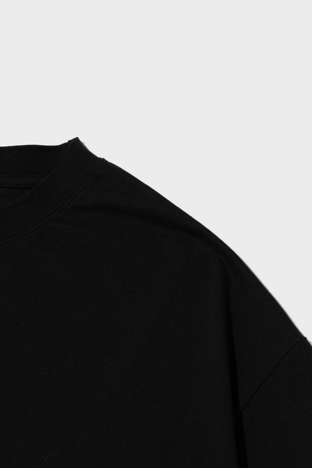 CARGOBROS - 반팔티셔츠 - BINDING OVER BOX SHORT SLEEVE (BLACK)