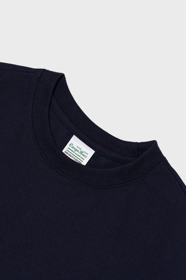 CARGOBROS - 반팔티셔츠 - OLD SCHOOL LOGO OVER SHORT SLEEVE T-SHIRT (NAVY)