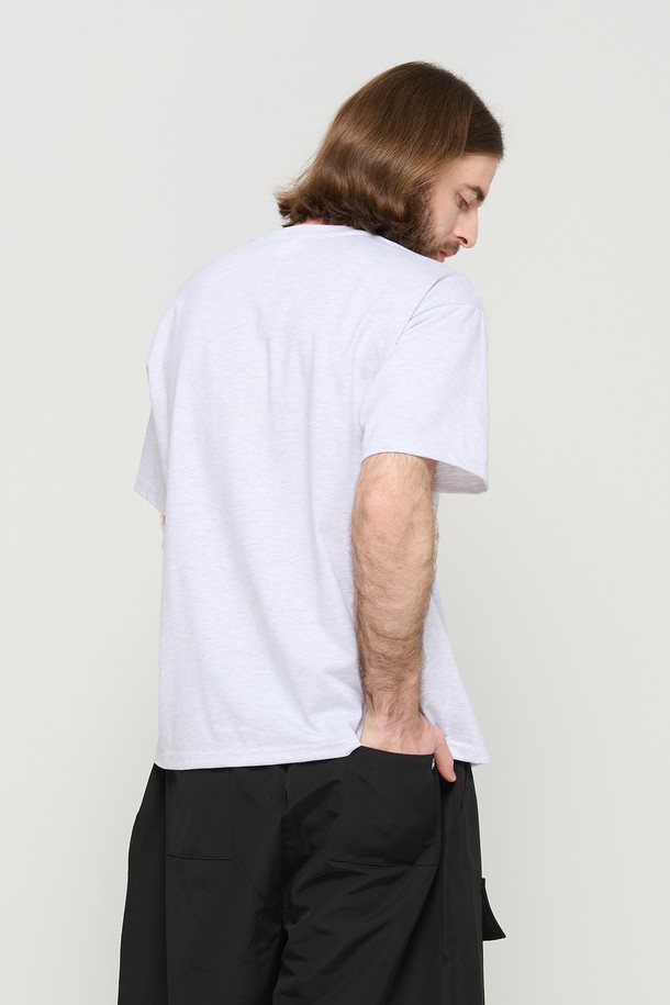 CARGOBROS - 반팔티셔츠 - BIKE RIDER PRINTING OVER SHORT SLEEVE T-SHIRT (GRAY)