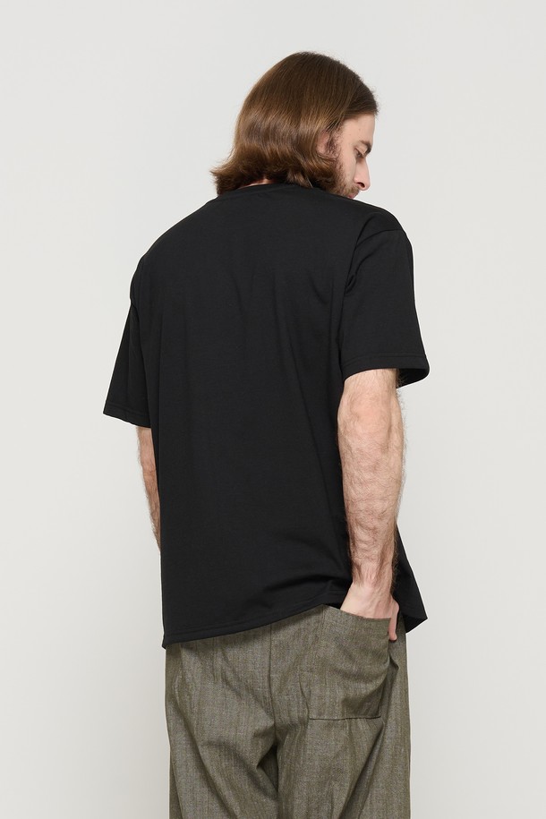 CARGOBROS - 반팔티셔츠 - RIBBON BROS OVER SHORT SLEEVE T-SHIRT (BLACK)