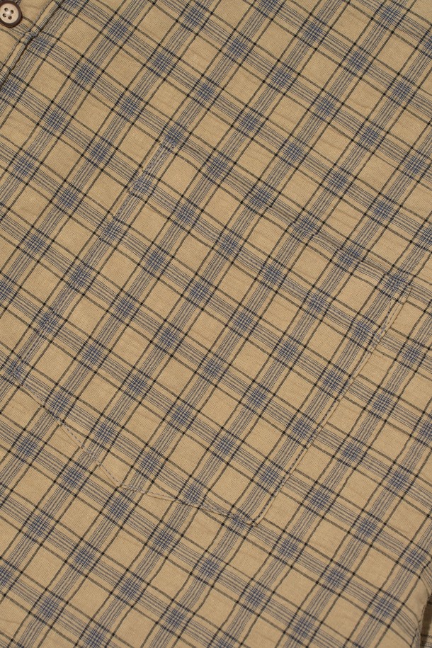 CARGOBROS - 긴팔셔츠 - VINTAGE CORE OVERSIZED CHECK SHIRT (MUSTARD)