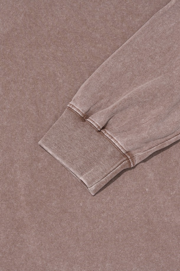 CARGOBROS - 긴팔티셔츠 - PIGMENT WASHED LONG SLEEVE T-SHIRT (BROWN)