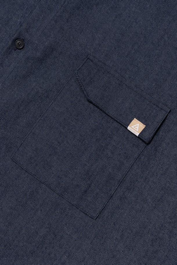 CARGOBROS - 긴팔셔츠 - NONFADE POCKET OVERSIZED SHIRT (BLUE)