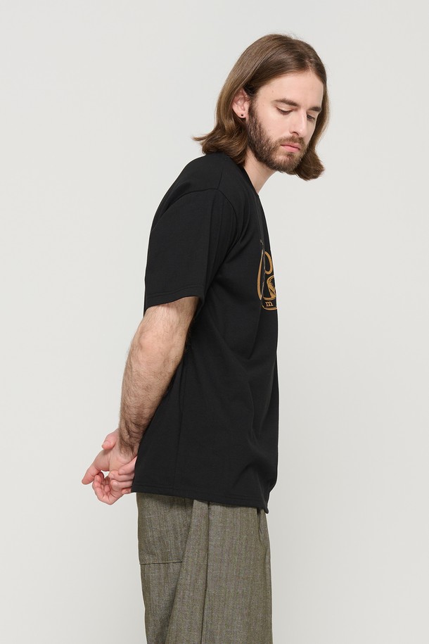 CARGOBROS - 반팔티셔츠 - RIBBON BROS OVER SHORT SLEEVE T-SHIRT (BLACK)