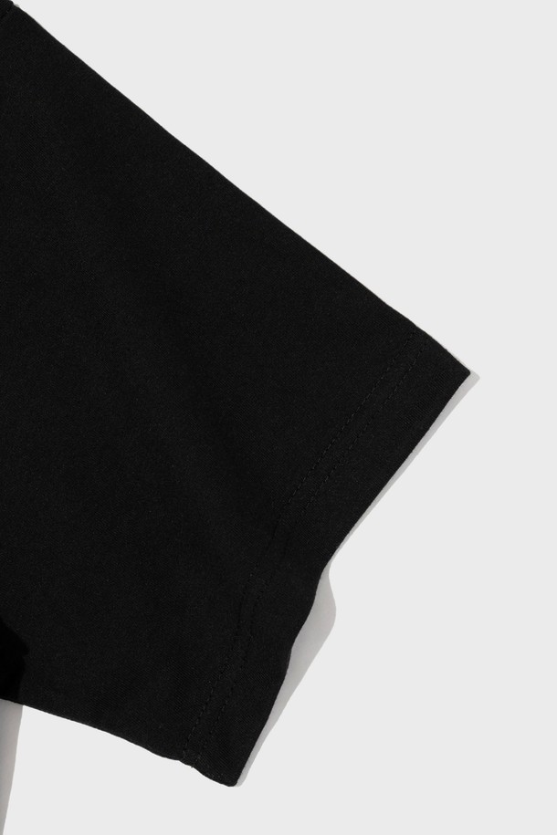 CARGOBROS - 반팔티셔츠 - SMALL LOGO OVER SHORT SLEEVE T-SHIRT (BLACK)