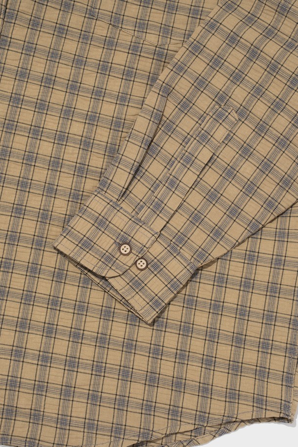 CARGOBROS - 긴팔셔츠 - VINTAGE CORE OVERSIZED CHECK SHIRT (MUSTARD)