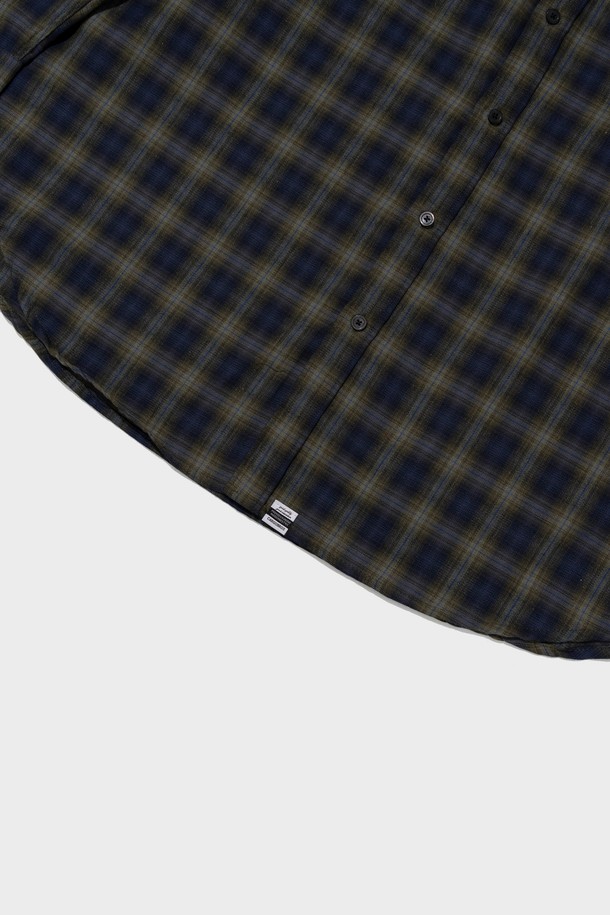 CARGOBROS - 긴팔셔츠 - VINTAGE POCKET OVERSIZED CHECK SHIRT (KHAKI)