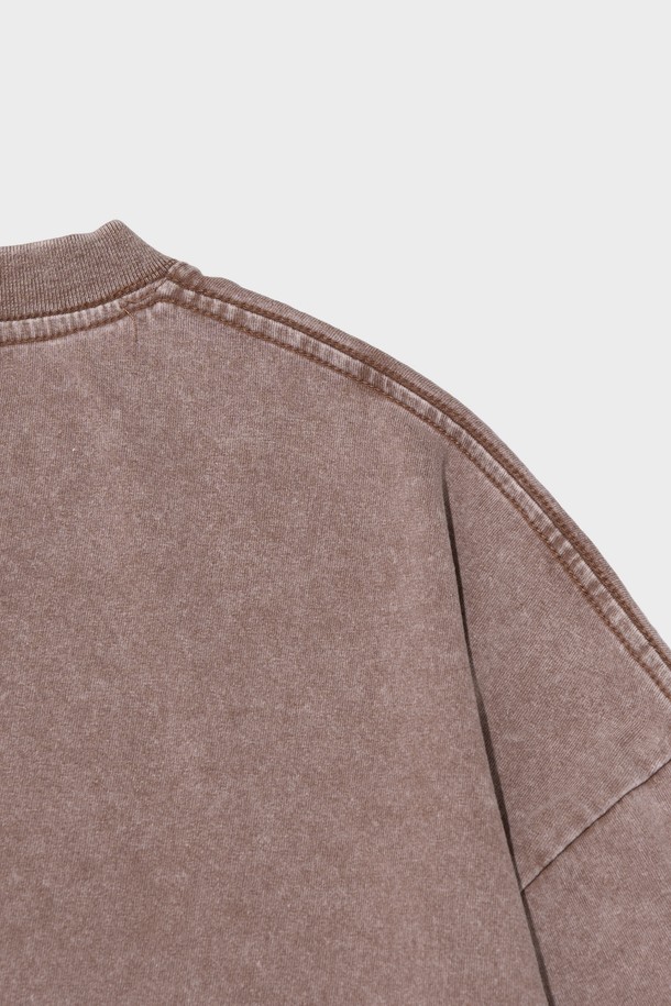 CARGOBROS - 긴팔티셔츠 - PIGMENT WASHED LONG SLEEVE T-SHIRT (BROWN)