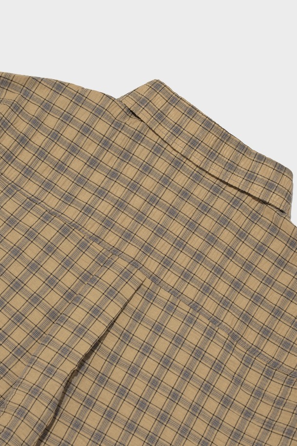 CARGOBROS - 긴팔셔츠 - VINTAGE CORE OVERSIZED CHECK SHIRT (MUSTARD)