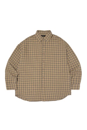 VINTAGE CORE OVERSIZED CHECK SHIRT (MUSTARD)