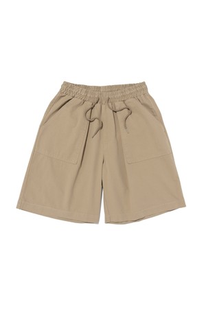 코튼 퍼티그 버뮤다 팬츠 (베이지)