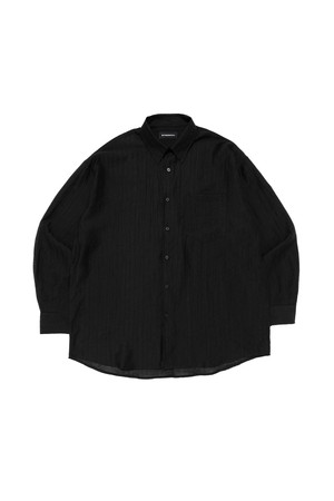 프릴 루즈핏 긴팔셔츠 (블랙)