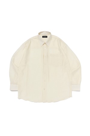 프릴 루즈핏 긴팔셔츠 (아이보리)