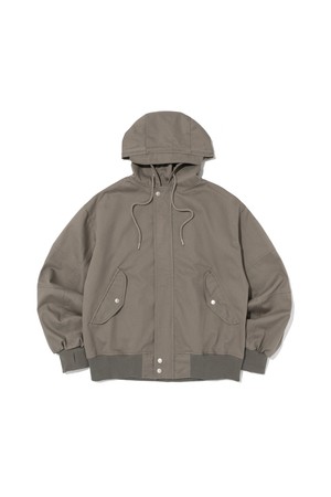 HOODED BOMBER JACKET (KHAKI)