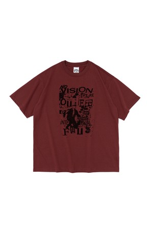 NO-VISION 반팔티셔츠 (와인)