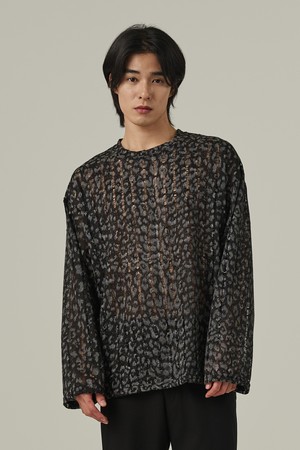 라운드 넷 긴팔니트 (블랙)