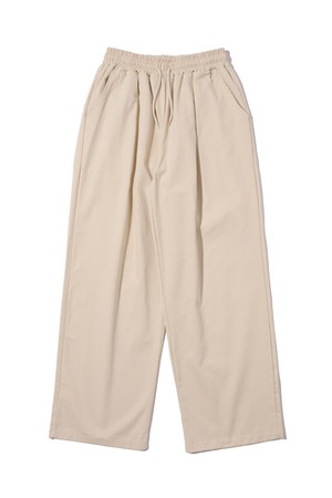 WIDE COTTON BANDING PANTS (IVORY)