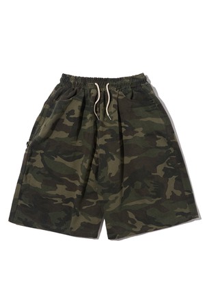 CAMO PATTERN BIO BERMUDA PANTS (BLACK)