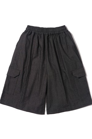 NONFADE CARGO BERMUDA PANTS (BLACK)