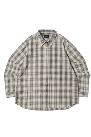 CREEZ LOOSE FIT CHECK SHIRT (WHITE)