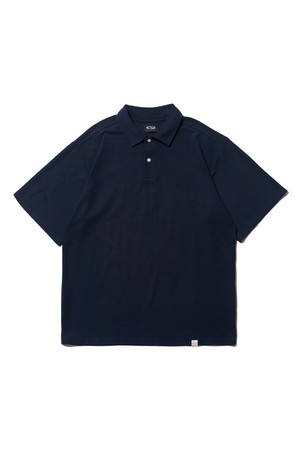 SORONA BASIC COLLAR SHORT-SLEEVE (NAVY)