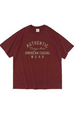 AMERICAN AUTHENTIC  SHORT SLEEVE T-SHIRT (WINE)