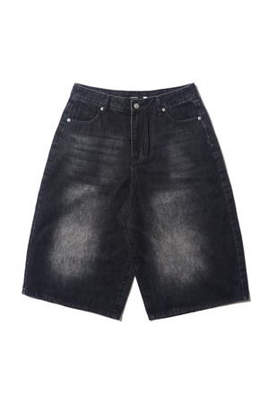 BERMUDA DENIM PANTS (BLACK)
